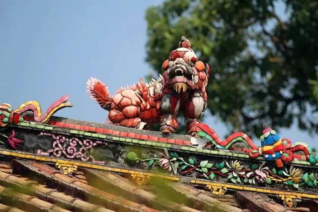 潮州嵌瓷,屋頂生花