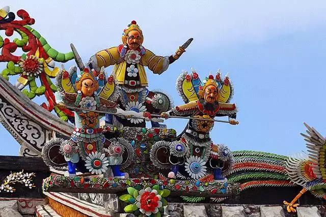 潮州嵌瓷,屋頂生花