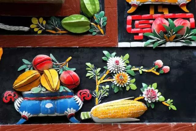 潮州嵌瓷,屋頂生花