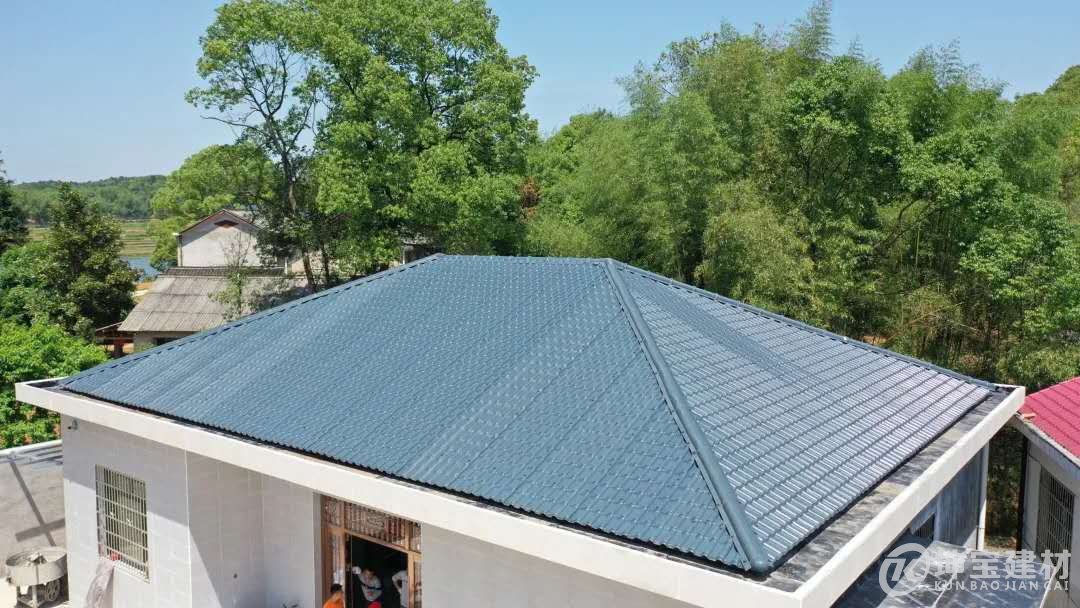 農村最好看的樹脂瓦屋頂圖